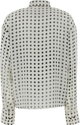Ermanno Scervino Womens Pois Shirt White Silk