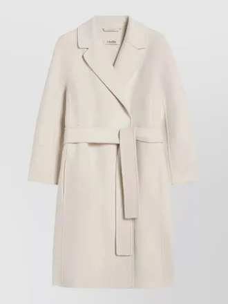 Max Mara virgin wool belted single breasted coat