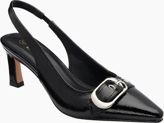 Lotus Womens Rida Womens Slingback Court Shoes - Black Patent Synth - Size: 8