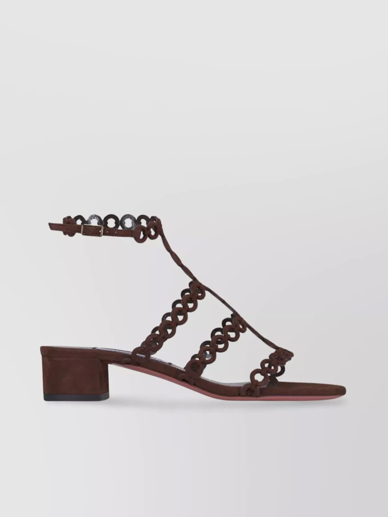 サンダル・ミュール AQUAZZURA SLIPPER (TWSFLAF0SHE ESPRESSO) Infinity Chain Sandal Flat BROWN Aquazzura@ Official