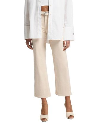7 For All Mankind Cropped Alexa Creme Ankle Crop Jean