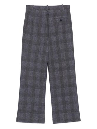 Circolo 1901 Cotton-Blend Check Trousers - Blue-grey