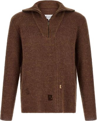 Maison Margiela Brown Knitted Sweater