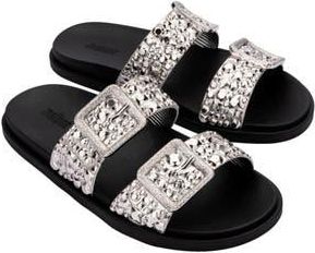 Melissa Lust Slide Sandal in Onyx Black at Nordstrom Rack, Size 8