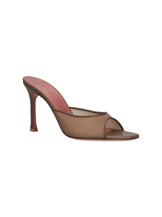 Amina Muaddi Womens With Heel Beige Upper: Polyamide High Shoes