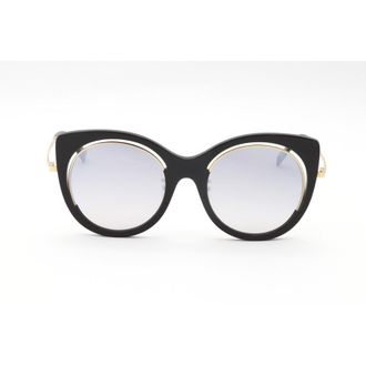 Escada Ladies Black Round Sunglasses SESA58F-2