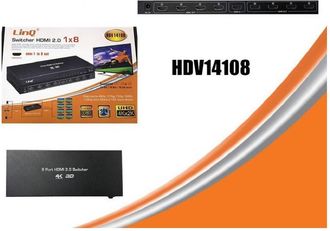 Trade Shop Trade Shop - Switch Switcher Hdmi 2.0 1x8 Porte Hdmi Uhd Supporto 4k 2k 3d Splitter Hdv14108