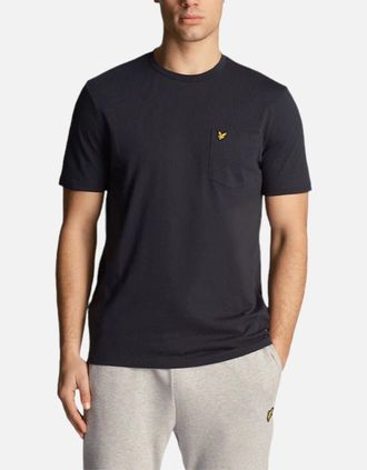 Lyle & Scott Mens Lyle & Scott Mens Short Sleeve T Shirts Pocket Regular Fit Summer Cotton Tee NEW - Navy - Size: 38