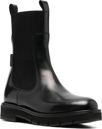 Ferragamo Cleated-Sole Leather Chelsea Boot