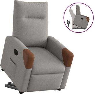 vidaXL Vidaxl - Sill&oacute;n Reclinable Elevable Tela Gris Taupe