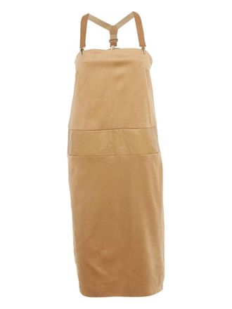 Max Mara panelled midi dress - Neutrals