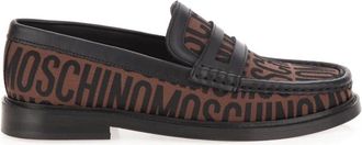 Moschino Logo Loafers - Dames - Loafers - Bruin - 36 EU - Leer - Schoenen