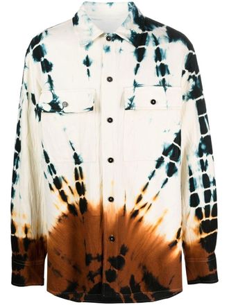 Jil Sander Camicia con fantasia tie-dye - Toni neutri
