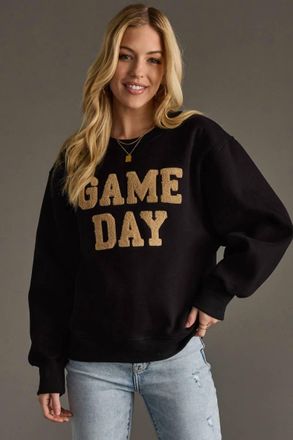 Panache Apparel Game Day Sweatshirt In Black