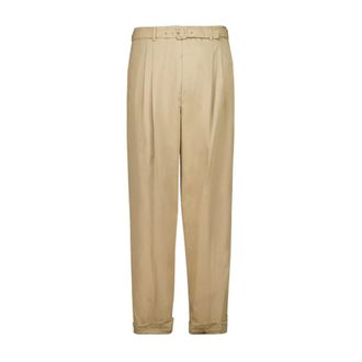 Saint Laurent Heren, Broeken, Beige, Maat: XL Katoen