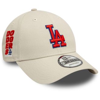 New Era 9Forty Strapback Cap - SIDEPATCH Los Angeles Dodgers Beige