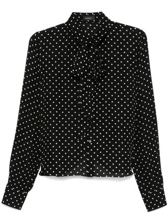 Wardrobe.NYC Zijden blouse - Zwart