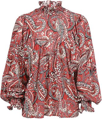Lavi Red Red Paisley Print Shirt