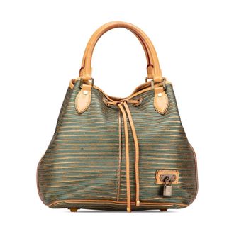 Louis Vuitton Pre-owned Bucket Bags, female, Brown, Size: ONE SIZE Pre-owned Striped Drawstring Bag