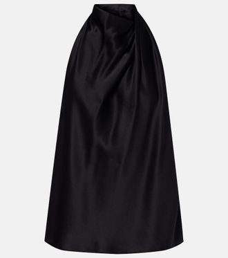 The Sei Halterneck silk satin top