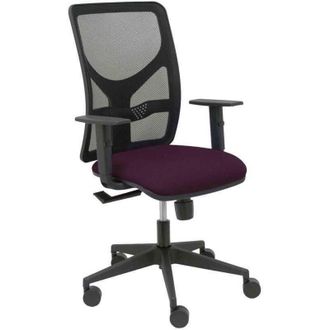 Piqueras y Crespo Silla Motilla Malla Negra Asiento Bali Morado Brazo Regulable