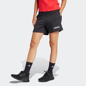 adidas Shorts ADIDAS SPORTSWEAR W LIN FT SHO, Damen, Gr. XL, N-Gr, schwarz-weiss (schwarz, wei&szlig;), Obermaterial: 55% Baumwolle, 36% Polyester, 9% Viskose, Hos