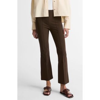 Vince Pintuck Pleat Crop Flare Pants in Willow at Nordstrom, Size Xx-Small