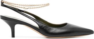 MARIA LUCA Felicia slingback leather pumps - women - Leather/Leather/Lamb Skin - 36 - Black