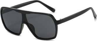 Generic Outdoor Sports Vacation Large Frame Sunglasses Men And Women Fashion Party Photo Shooting Sun Glasses(Black)