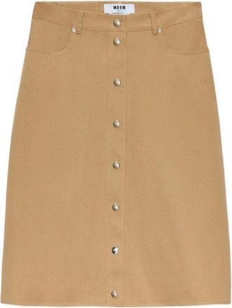 Msgm M. S.G. M. Midi Skirt With Buttons