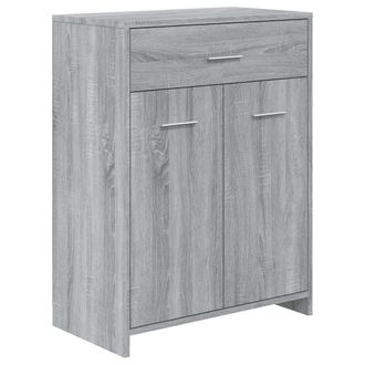 vidaXL Armario De Ba&ntilde;o Madera Contrachapada Gris Sonoma 60x33x80 Cm Vidaxl