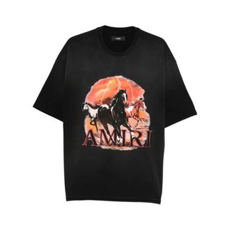 Amiri Hombre, Camisetas, Negro, Talla: L