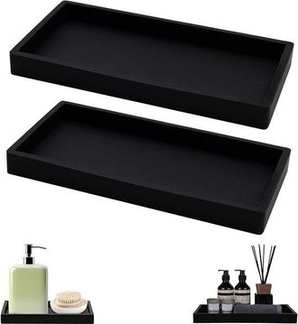 No Brand Bandeja De Silicona Para Ba&ntilde;o (paquete De 2) - Estante De Ba&ntilde;o Para Organizaci&oacute;n Y Limpieza