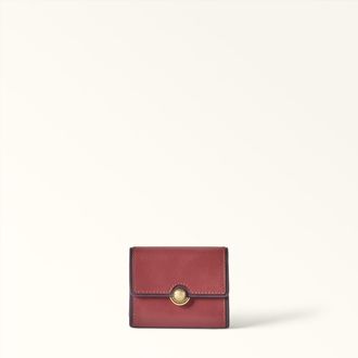 Furla Sfera Portafoglio Compatto S Red Apple Rosso Pelle Di Vitello Sidney Bicolore Donna