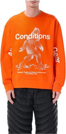 Nike Tuff Fleece Pullover Crewneck Sweatshirt - Heren - Sportshirts - Oranje - XS - Katoen - Fitness