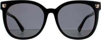 Moschino Square Unisex Black Grey Sunglasses - One Size