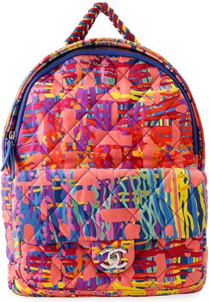 Chanel Matelasse Multi-Color Nylon Backpack (Pre-Owned)