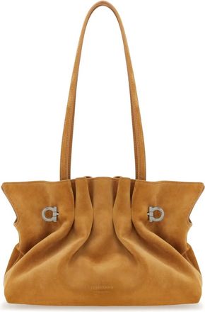 Ferragamo Borsa a spalla Soft piccola - Marrone