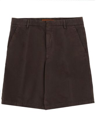 Ermenegildo Zegna Tailored Cotton-Linen Flat Front Shorts