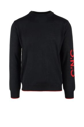 Costume National Black Crewneck Wool-Blend Sweater