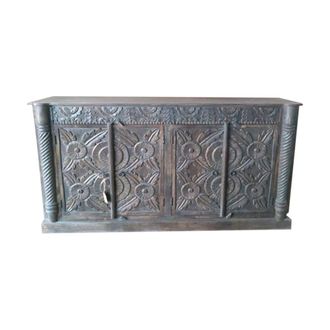 Wanderlust Deco Aparador De Madera Marr&oacute;n 180x44x100