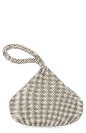 Jessica McClintock Staci Beaded Mesh Wristlet in Pearl at Nordstrom Rack