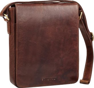 STILORD Cosmo Vintage Real Leather Mens Shoulder Bag Medium Messenger Bags for Men Crossbody Shoulder Satchel for 12 Inch Tablet Compact Mens Handbag, Colour: