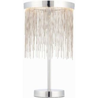 Endon Lighting Zelma - led 1 Light Table Lamp Chrome, Silver Chain