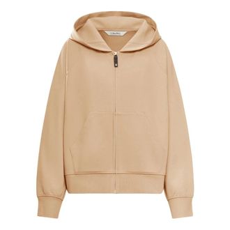 Max Mara Zip-throughs, female, Brown, Size: XS Full-zip Hoodie