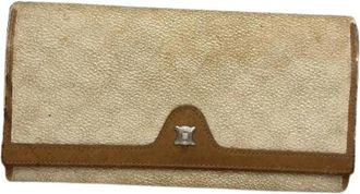 Celine Pre-owned Triomphe Portemonnee - Dames - Vintage Accessoires - Beige - ONE Size - Leer - Vintage