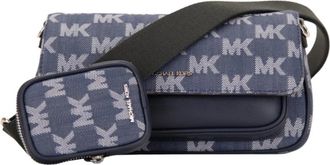Michael Kors Jet Set Small Flap Crossbody - Dames - Schoudertassen - Blauw - ONE Size - Leer - Tassen
