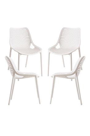 Regalos Miguel Regalos Miguel - Packs Sillas Jard&iacute;n - Pack 4 Sillas Kusin - Blanco