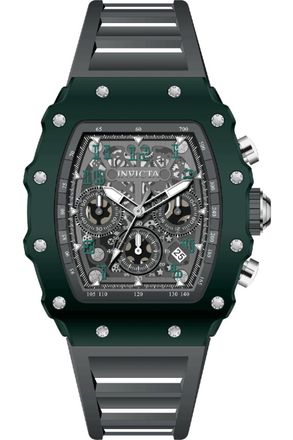 Invicta Racing 69735 Herenhorloge - Quartz Uurwerk - Acryl met Zilveren Wijzerplaat - 44 mm