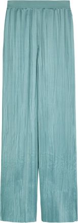 Joseph Amber Pleated Wide-leg Satin Trousers - Light Blue - 44 (UK16 / XL)
